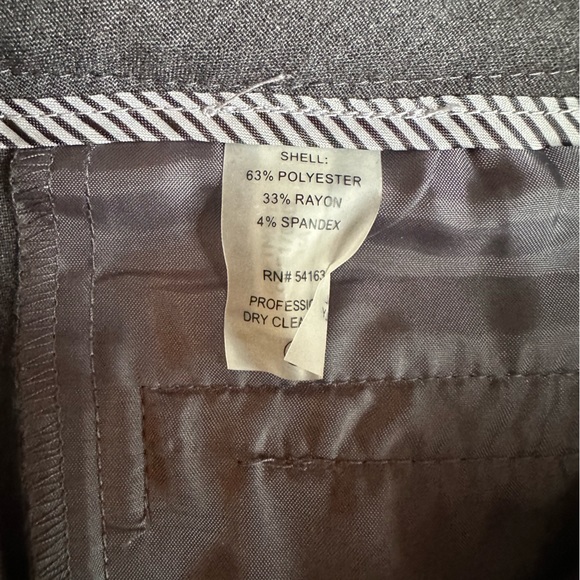 NWOT Calvin Klein Charcoal Straight Suit Pants - Picture 5 of 5